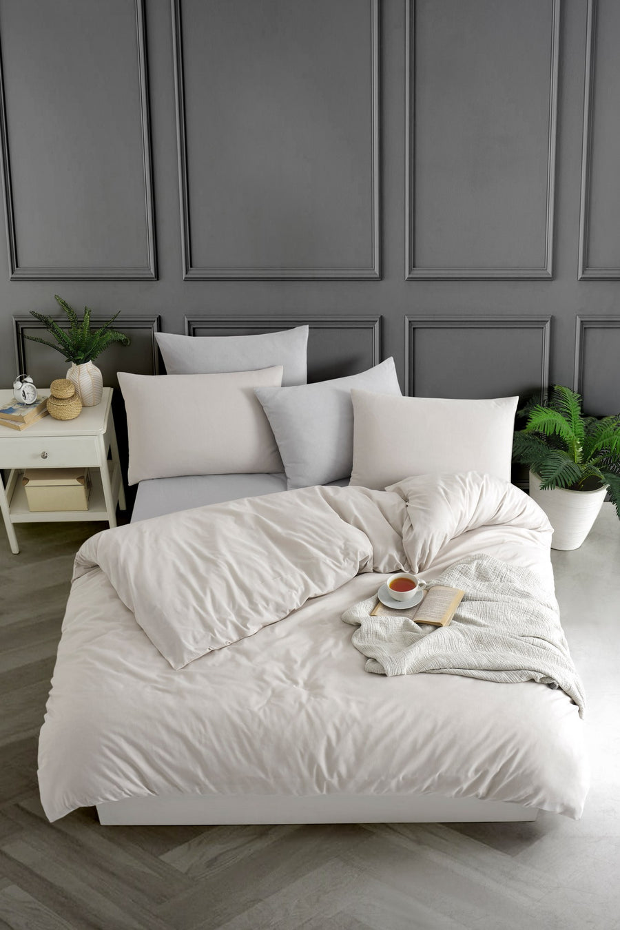 Yarn Dyed – Bež, set posteljine – glavna fotografija